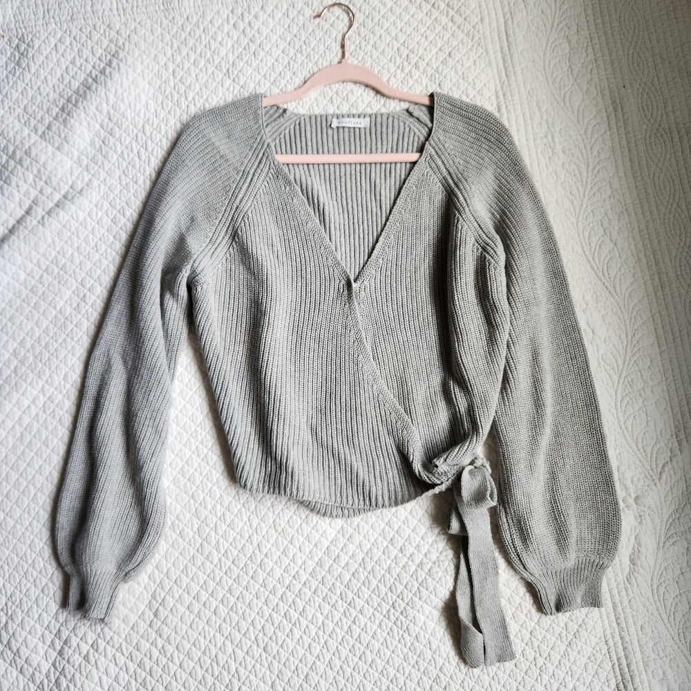 Faux wrap sweater